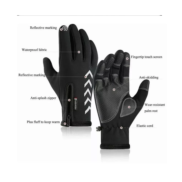 50 GUANTES TÉRMICOS IMPERMEABLES TOUCH PARA MOTO/BICI AZUL M GRADO B