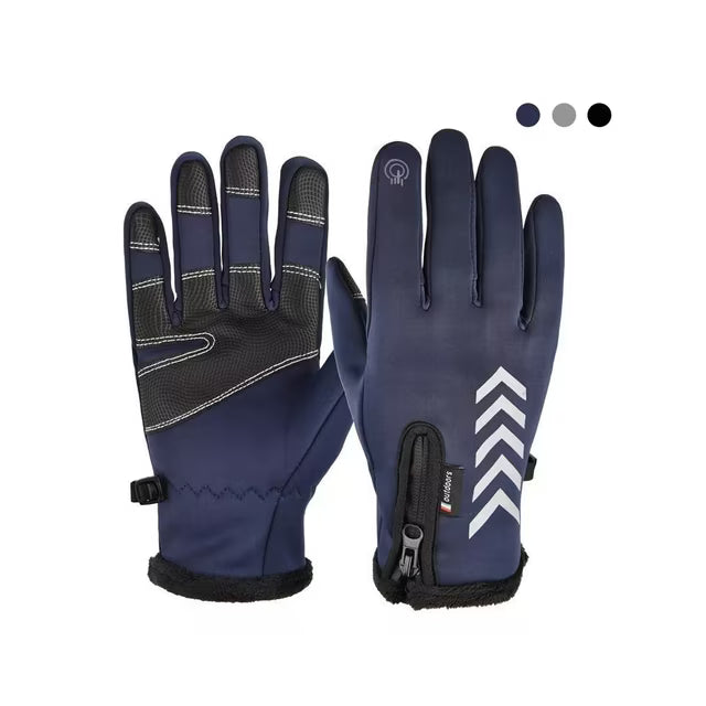 50 GUANTES TÉRMICOS IMPERMEABLES TOUCH PARA MOTO/BICI AZUL M GRADO B
