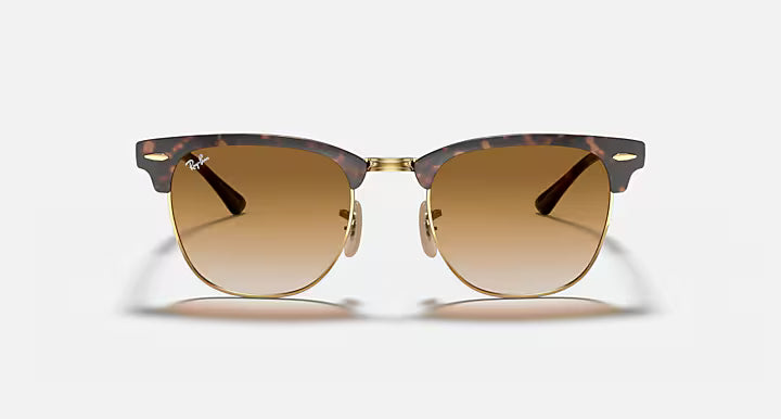 Anteojos de sol Ray-Ban Clubmaster Metal RB3716 talle Standard armazón polished tortoise y lente light brown GRADO B
