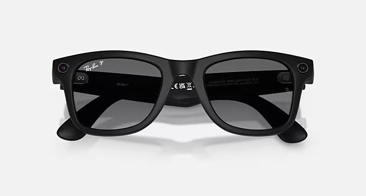 Lentes Ray-ban Meta Wayfarer Gen2 Large Matte Black Polar Negro GRADO B