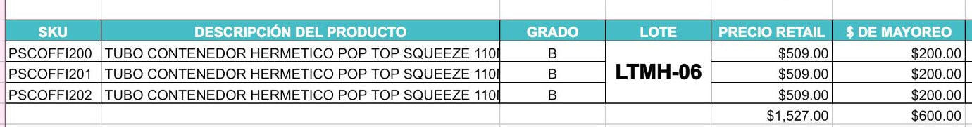 ✨📦TUBO CONTENEDOR HERMETICO POP TOP SQUEEZE 110MM 100 PIEZAS LOTE 3 CAJAS ✨📦 GRADO B