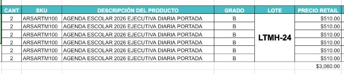 📒 Agenda Planner 2026 Weekly + Monthly LOTE 12 PIEZAS GRADO B