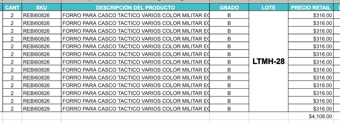 FORRO PARA CASCO TACTICO VARIOS COLOR MILITAR EQUIPO TACTICO LOTE 26 PZAS GRADO B