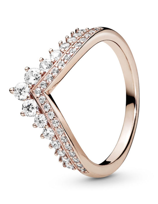 Anillo de Corona de Princesa Color Plateado | Grado B