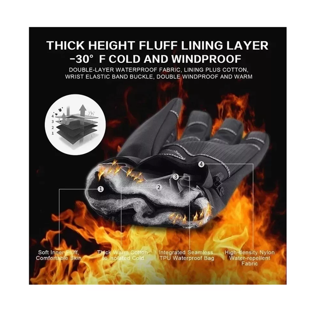 50 GUANTES TÉRMICOS IMPERMEABLES TOUCH PARA MOTO/BICI AZUL M GRADO B