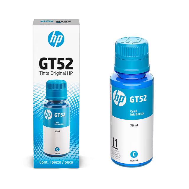 Botella De Tinta Cian Hp M0h54al  Gt52 Original GRADO A
