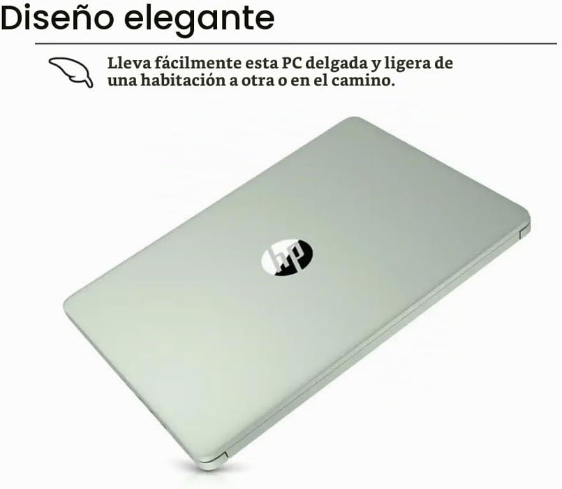 HP 14" Student-Laptop, Intel Processor N150(Up to 3.6GHz) 16GB RAM 256GB Storage(128GB UFC + 128GB Ghost Manta SD Card) Computer with Wi-Fi 6 Win11 Willow Green GRADO A