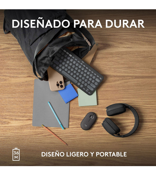 TECLADO LOGITECH PEBBLE KEYS 2 K380S NEGRO GRADO A