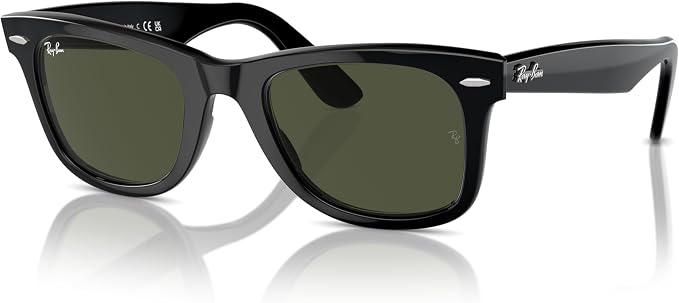 RAY-BAN RB2140 WAYFARER | CLÁSICO ACETATO NEGRO | LENTES G-15 VERDES | 50 mm | GRADO B