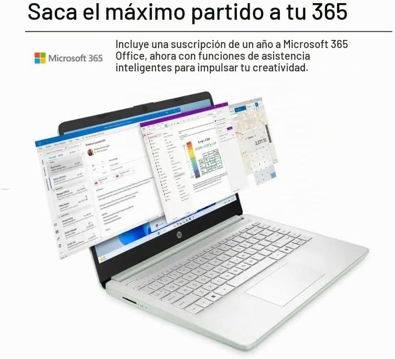 HP 14" Student-Laptop, Intel Processor N150(Up to 3.6GHz) 16GB RAM 256GB Storage(128GB UFC + 128GB Ghost Manta SD Card) Computer with Wi-Fi 6 Win11 Willow Green GRADO A