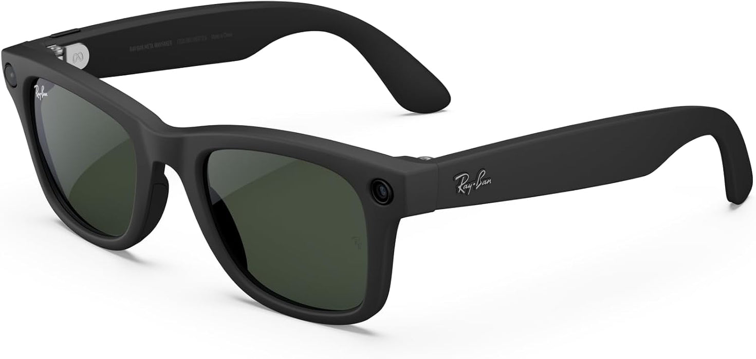 Lentes Inteligentes Ray-Ban Meta Wayfarer | Negro Mate + PHOTO GRAY Claro a Verde Grafito | Cámara 12Mp + Meta Ai + Audio Open-Ear + 32Gb | Grado B