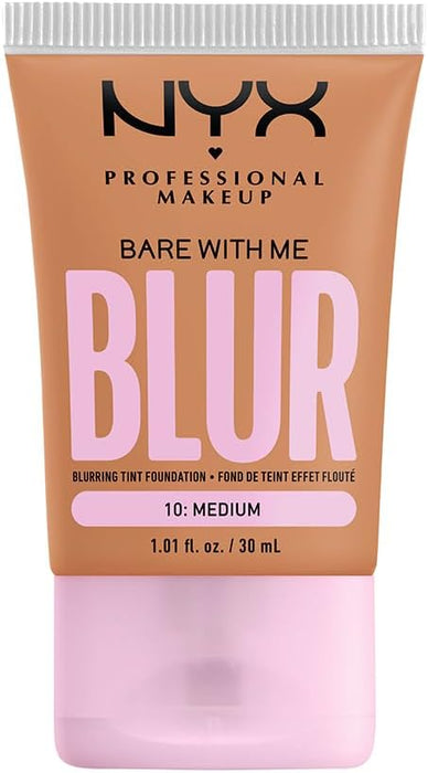 BASE DE MAQUILLAJE NYX BARE WITH ME BLUR MEDIUM DARK 30 ML - 12 MEDIUM DARK GRADO A