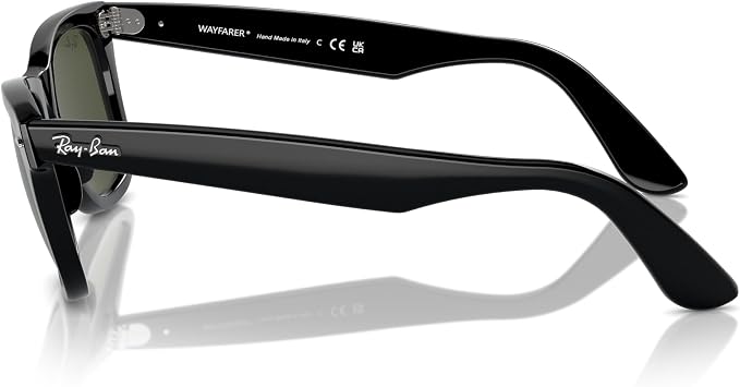 RAY-BAN RB2140 WAYFARER | CLÁSICO ACETATO NEGRO | LENTES G-15 VERDES | 50 mm | GRADO B