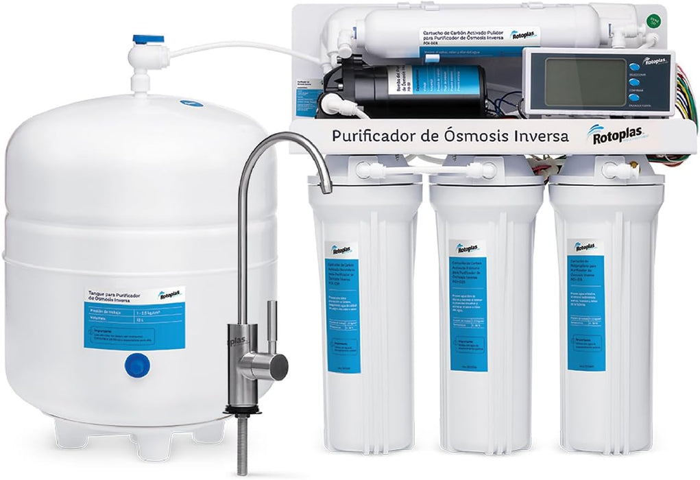 PURIFICADOR AGUA OSMOSIS INVERSA ROTOPLAS 5 ETAPAS BLANCO GRADO B
