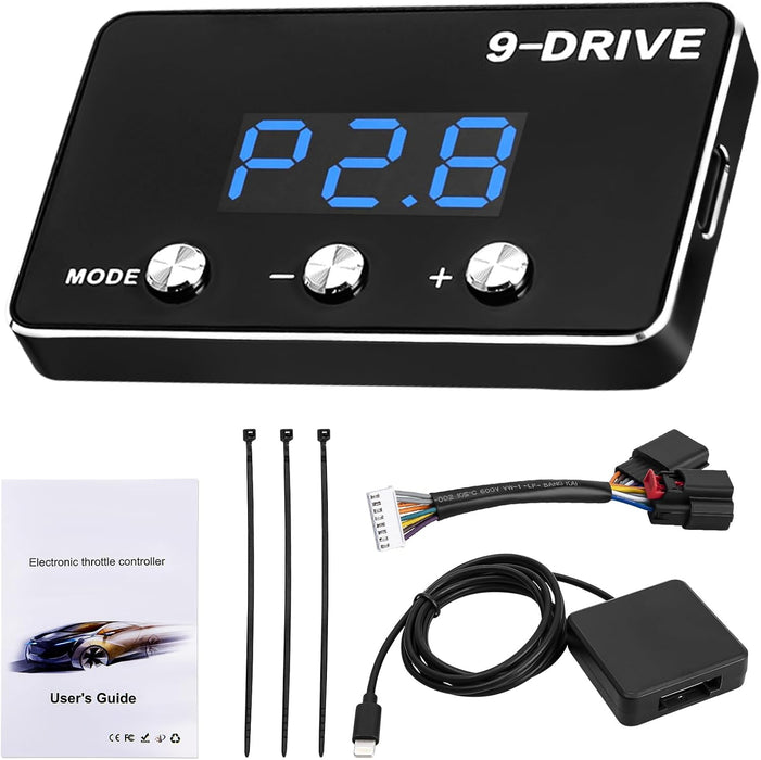 Controlador de respuesta del acelerador 9 modos de conducción, controlador de aceleración electrónica automotriz compatible con Dodge Challenger Ram Cherokee KK Wrangler JK Maserati Ghibli GRADO B