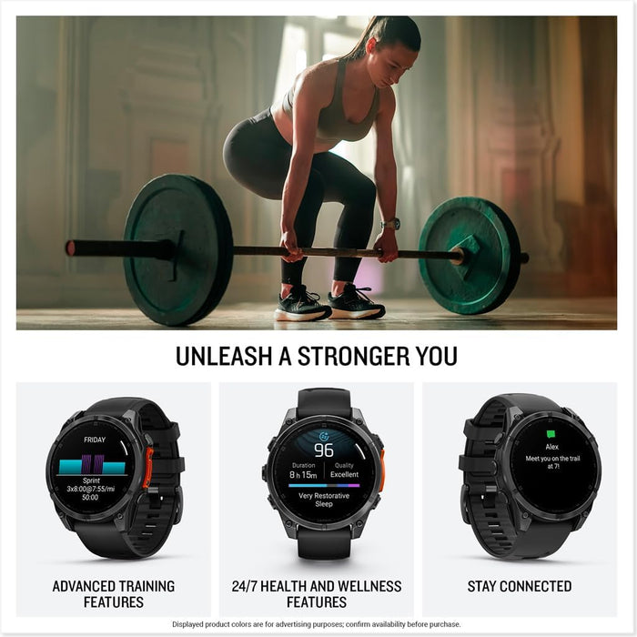 Reloj Inteligente Garmin Fenix 8 Amoled 47Mm | Slate Gray / Negro | Gps + Multideporte + Amoled | Grado B (No Permite Restablecerse, Se Pasma Y Reacciona Tarde)