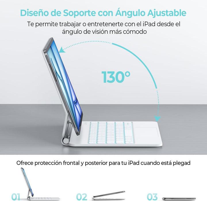 MAGIC KEYBOARD APPLE IPAD AIR E PRO 11 PULGADAS GRADO A - TiendaKomet México