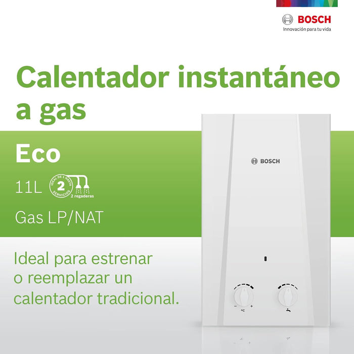 CALENTADOR AGUA INSTANTANEO BOSCH ECO 6 GLP 6 LITROS BLANCO GRADO B