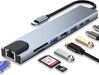 Hub USB C 8 en 1 con HDMI 4K Lector SD y Carga PD 100W para MacBook | Grado B