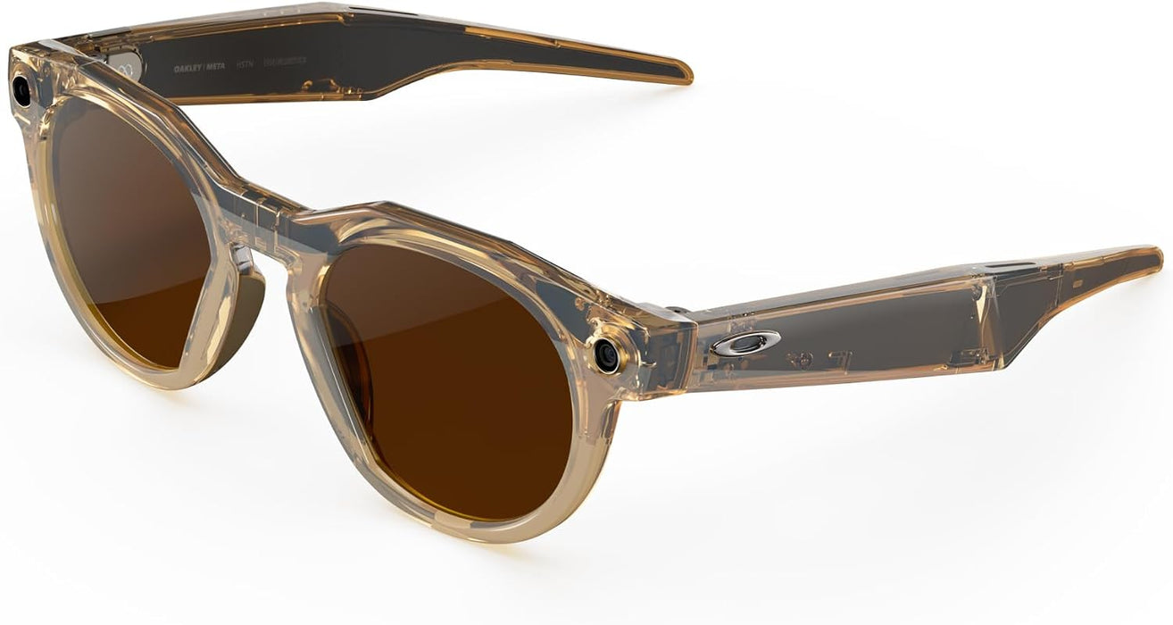 Lentes Inteligentes Oakley Meta Hstn | Light Curry + Transitions Brown | Meta Ai + Cámara + Audio Open-Ear | Grado A