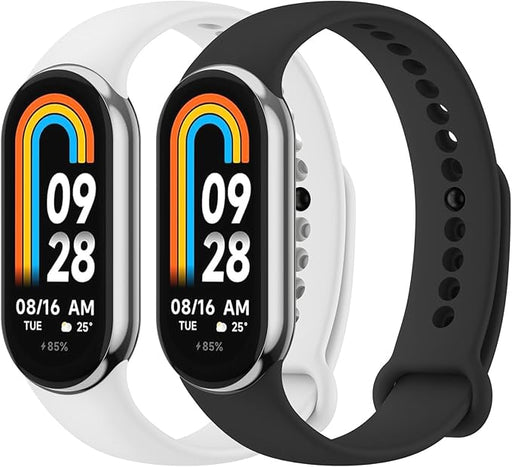 2 correas para xiaomi mi band 8 silicone repuesto y funda 1 GRADO A - TiendaKomet México