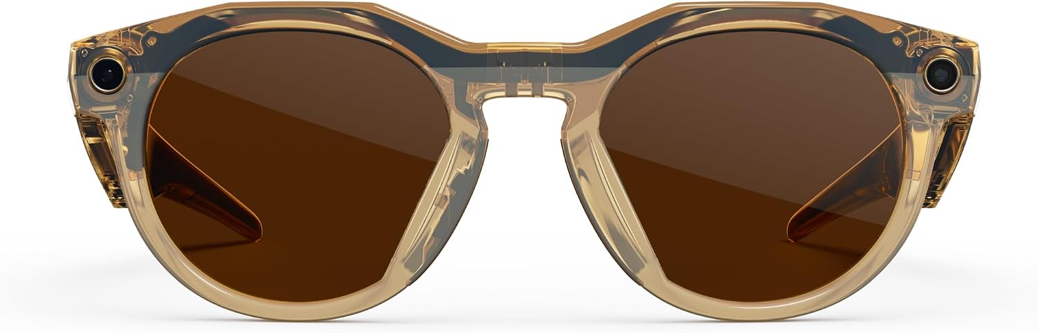 Lentes Inteligentes Oakley Meta Hstn | Light Curry + Transitions Brown | Meta Ai + Cámara + Audio Open-Ear | Grado A