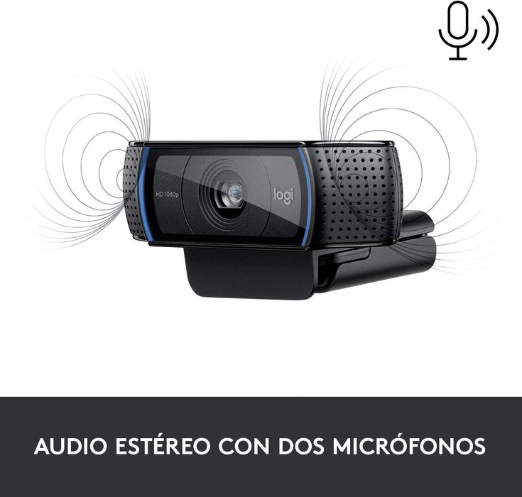Webcam Logitech C920 Full Hd Pro 30fps Con MicrAlfonos Negro GRADO B