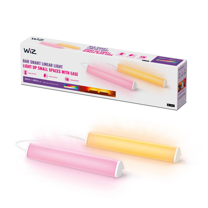 BARRAS INTELIGENTES WIZ CON LUZ MULTICOLOR Y CONTROL WI-FI, PERFECTAS PARA CREAR UNA ILUMINACIÓN DINÁMICA Y PERSONALIZADA EN TU HOGAR BLANCO RGB GRADO A