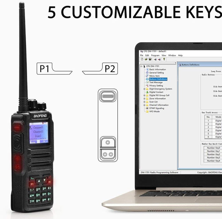 RADIO DIGITAL BAOFENG DMR ENCRIPTADOS OPEN GD77 UHFVHF GRADO A