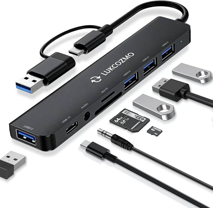 Hub USB C 8 en 1 con HDMI 4K Lector SD y Carga PD 100W para MacBook | Grado B