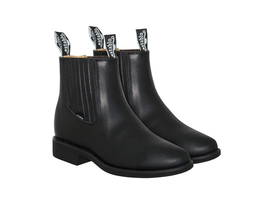 Botines De Hombre Establo Modelo 555 De Piel Res talla 29 mx NEGRO - GRADO B
