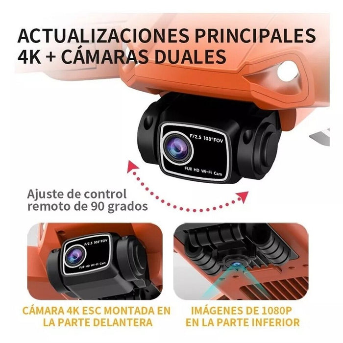 DRONE AXNEN L900 PEQUEÑO FPV CON CÁMARA 4K Y GPS PROFESIONAL GRADO B