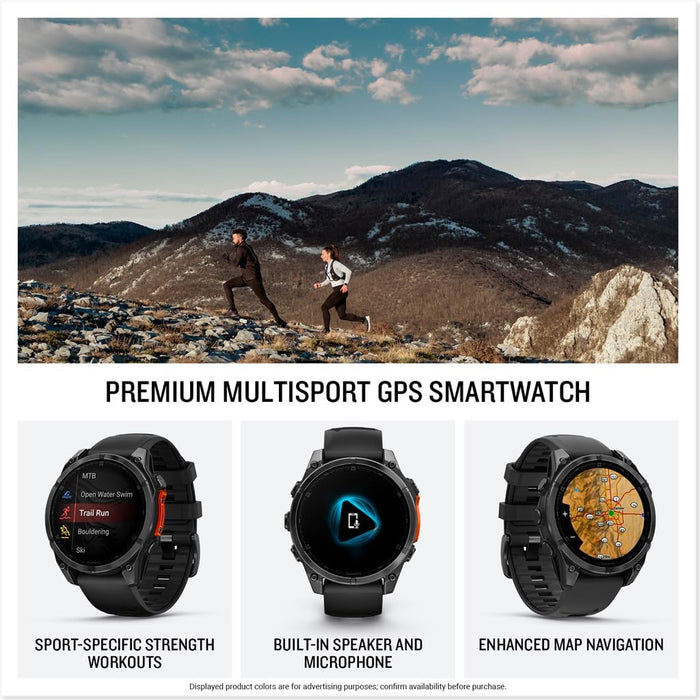 Reloj Inteligente Garmin Fenix 8 Amoled 47Mm | Slate Gray / Negro | Gps + Multideporte + Amoled | Grado B (No Permite Restablecerse, Se Pasma Y Reacciona Tarde)
