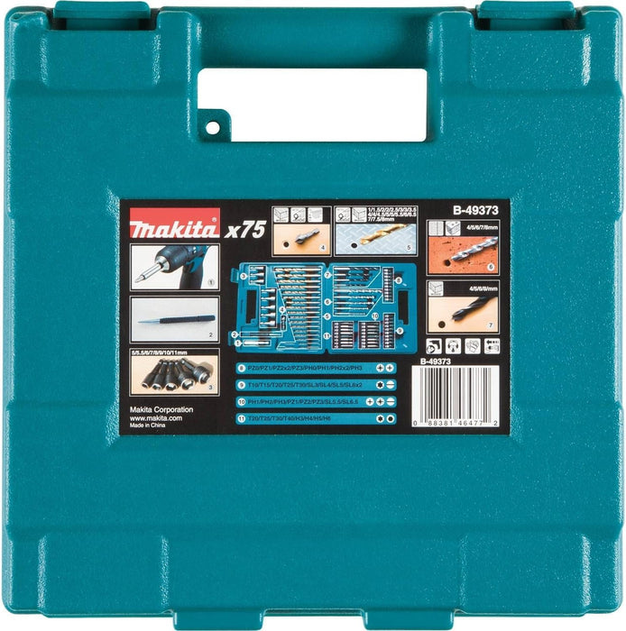 Juego de Brocas y Puntas para Atornillar Makita B-49373 de 75 Piezas GRADO A
