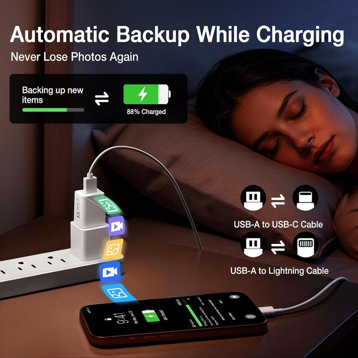 UNIDAD DE RESPALDO AUTOMÁTICO PIODATA USB 3.0 256GB BLANCO GRADO A
