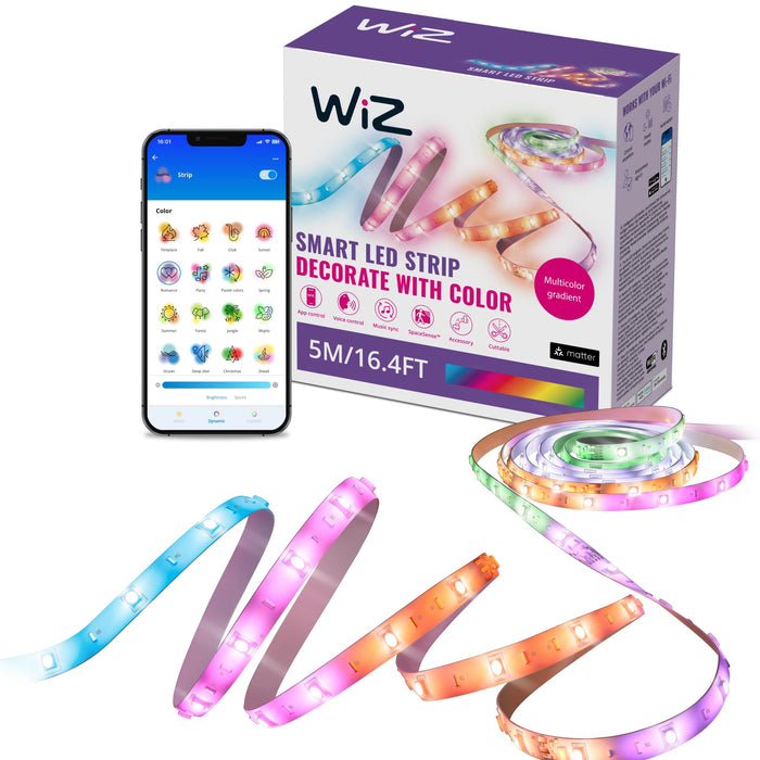 TIRA INTELIGENTE WIZ NEÓN CON LUZ MULTICOLOR 5 METROS RGB GRADO A