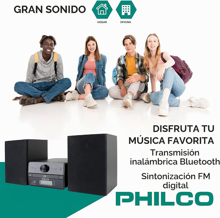 Minicomponente Philco Pes-3550 Con Reproductor De Cd, Bluetooth Y Radio Fm Digital GRADO A