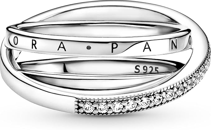 ANILLO PANDO TRIPLE BANDA EN PAVE 2
