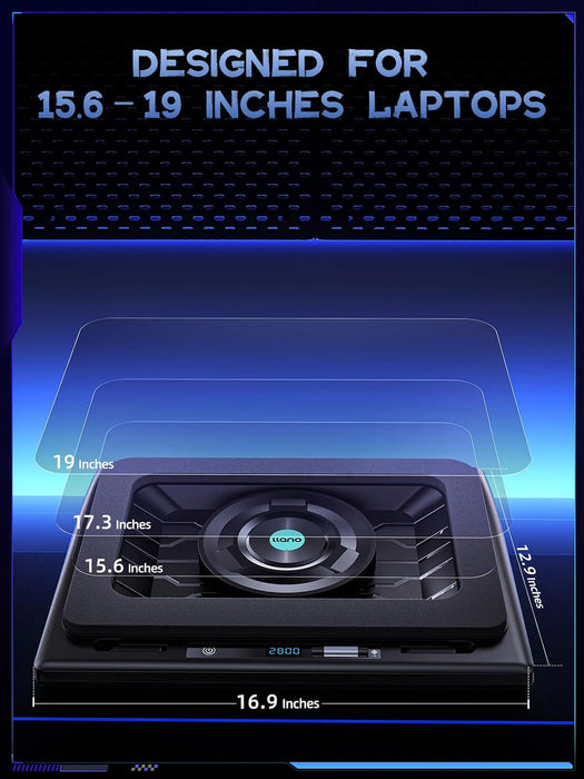 BASE ENFRIADORA LLANO V12 LAPTOP 21 TURBOVENTILADOR RGB 3 USB GRADO B