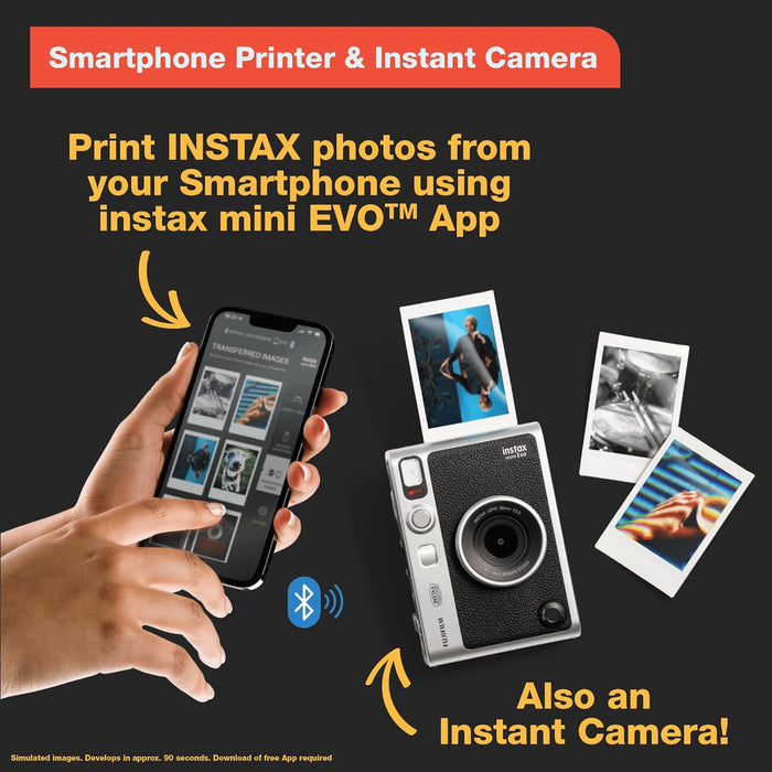Cámara Fujifilm Instax Mini Evo Color Negro GRADO B