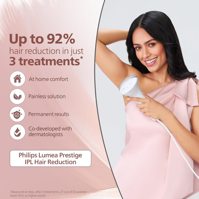 DEPILADORA PHILIPS LUMEA PRESTIGE BRI947/50 IPL 4 CABEZALES BLANCO GRADO B