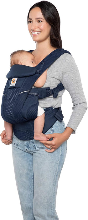 Ergobaby Omni Breeze - Riñonera para recién nacidos, 4 posiciones de malla suave y flexible, ergonómica, riñonera trasera para recién nacidos (Onyx Black) GRADO B