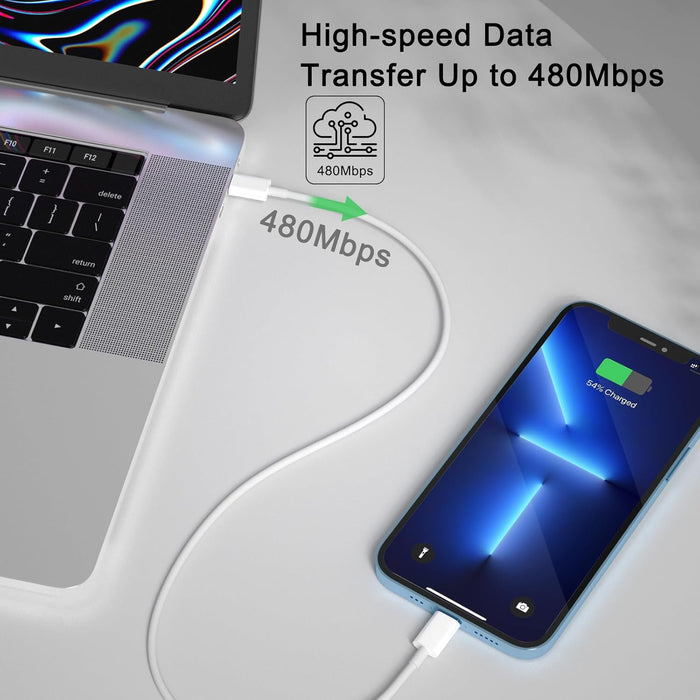 ADAPTADOR 20W TIPO C A LIGHTNING CARGA RÁPIDA COMPATIBLE CON IPHONE GRADO A. - TiendaKomet México