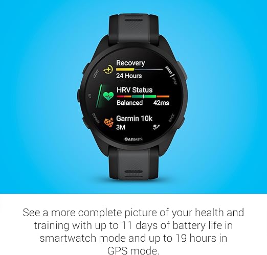 MONITOR GARMIN FORERUNNER 165 MUSIC, NEGRO, PANTALLA TACTIL GRADO B