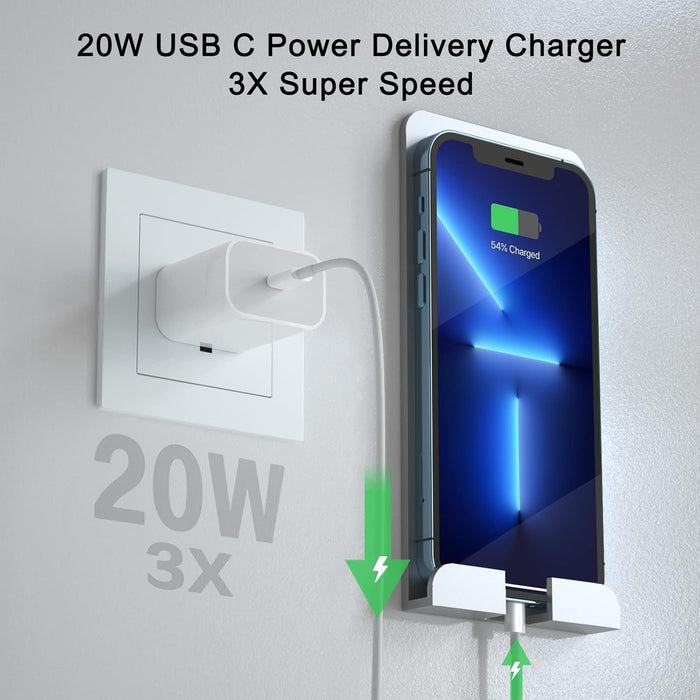 ADAPTADOR 20W TIPO C A LIGHTNING CARGA RÁPIDA COMPATIBLE CON IPHONE GRADO A. - TiendaKomet México