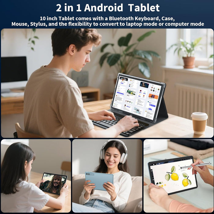 Tablet Xgody 11''24gb+256gb Ram Android14 4glte Teclado/mous GRADO B