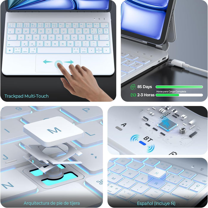 MAGIC KEYBOARD APPLE IPAD AIR E PRO 11 PULGADAS GRADO A - TiendaKomet México