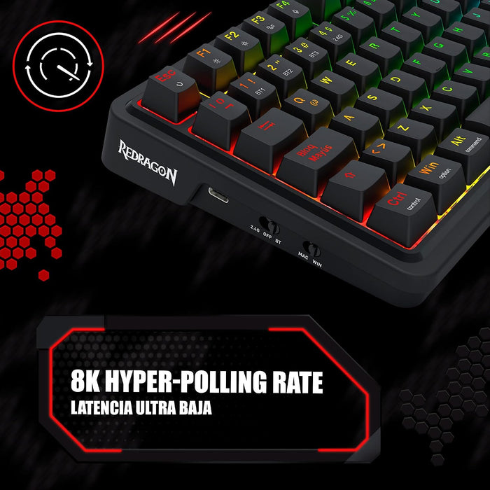 Teclado Gamer Redragon Eisa K686 RGB (Español Latinoamericano) | Grado B