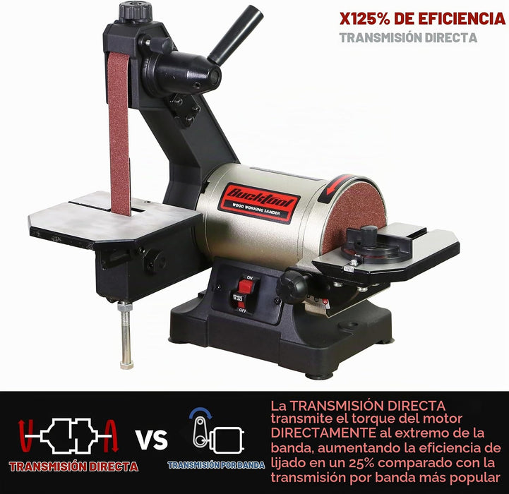 LIJADORA DE BANDA Y DISCO DE 1  X 5  KN BD-305 KNOVA MOTOR GRADO B