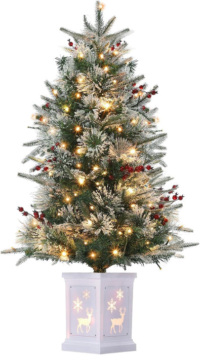 ARBOL PINO NAVIDAD ARTIFICIAL VERDE CON LED CON PIÑAS 1PCS GRADO B